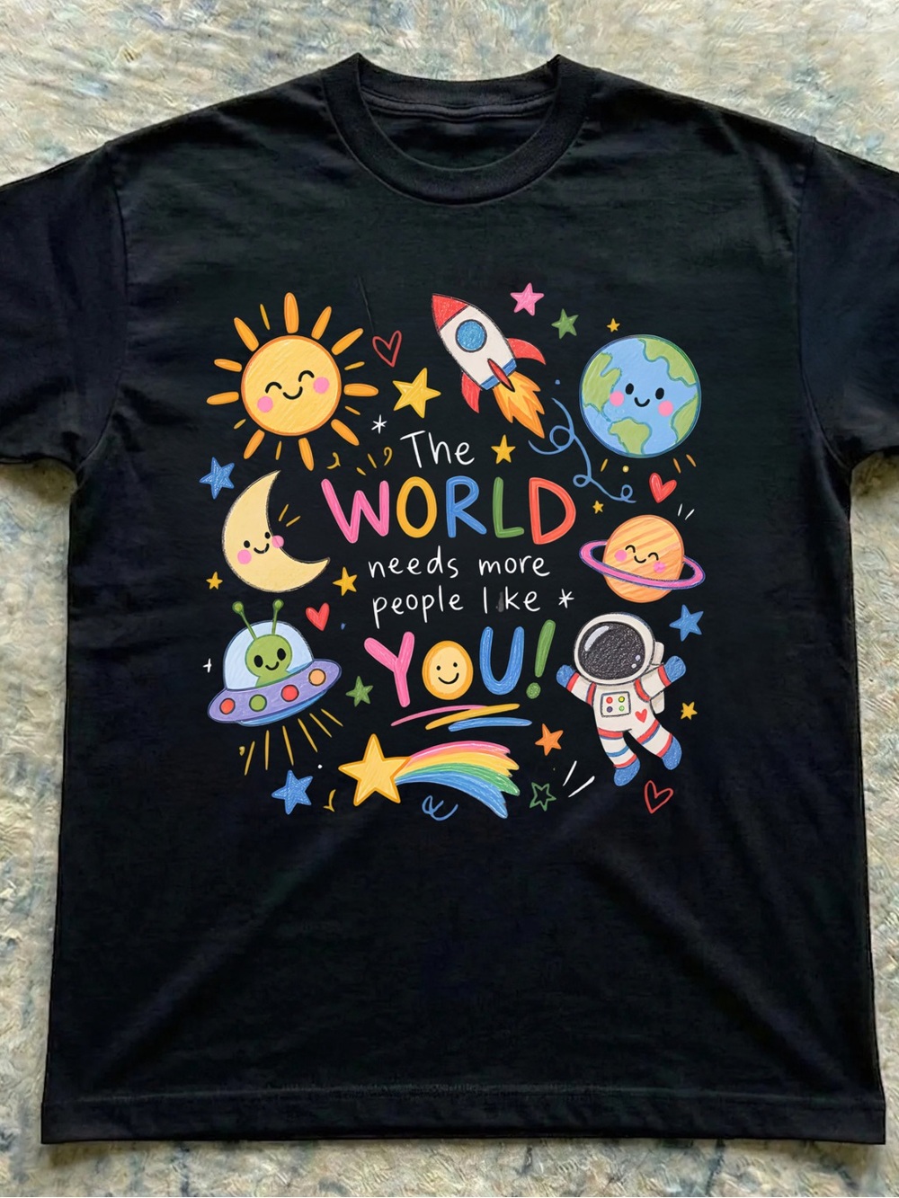 Gildan The World Needs More People Like You Shirt, Kindness Space Graphic Tee